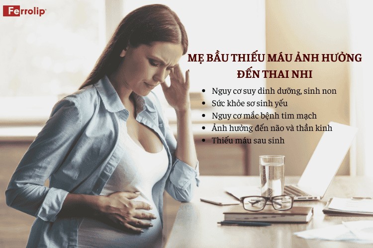 thiếu máu ảnh hưởng đến thai nhi